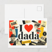 "Ich [Herz] Dada" Postkarte (Vorne/Hinten)
