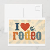 "Ich [Herz] das Rodeo" Postkarte (Vorne/Hinten)