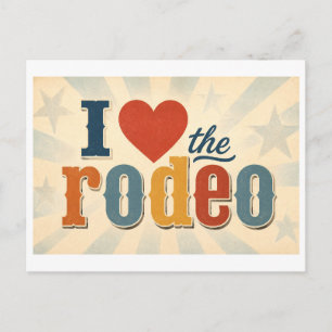 "Ich [Herz] das Rodeo" Postkarte