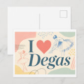 "Ich [Herz] Degas" Postkarte (Vorne/Hinten)