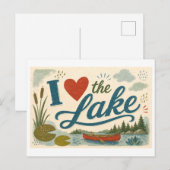 "Ich [Herz] den See" Postkarte (Vorne/Hinten)