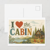 "Ich [Herz] die Hütte" Postkarte (Vorne/Hinten)