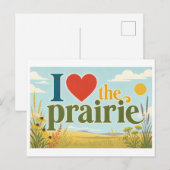"Ich [Herz] die Prärie" Postkarte (Vorne/Hinten)
