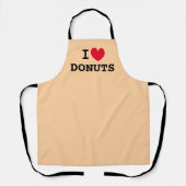 Ich Herz Donuts Custom Farbe Backen Schürze (Vorderseite)