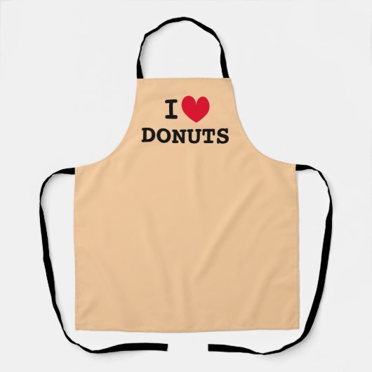 Ich Herz Donuts Custom Farbe Backen Schürze (Vorderseite)