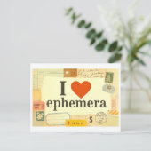 "Ich [Herz] Ephemera" Postkarte (Stehend Vorderseite)