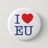"Ich Herz EU-" Abzeichen/-Button/-knopf Button (Vorderseite)