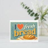 "Ich [Herz] frisches Brot" Postkarte (Stehend Vorderseite)