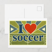 "Ich [Herz] Fußball" Postkarte (Vorne/Hinten)