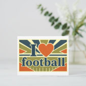 "Ich [Herz] Fußball" Postkarte (Stehend Vorderseite)
