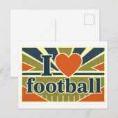 "Ich [Herz] Fußball" Postkarte (Vorne/Hinten)