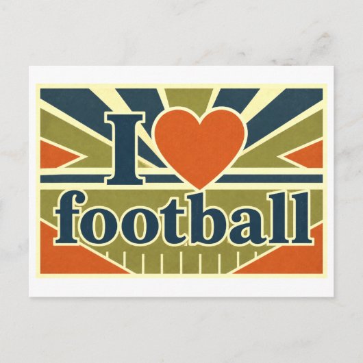 "Ich [Herz] Fußball" Postkarte (Vorderseite)