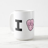"Ich [Herz-Geformt-Molar} u-" Tasse (Vorderseite Links)