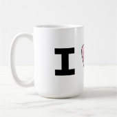 "Ich [Herz-Geformt-Molar} u-" Tasse (Links)