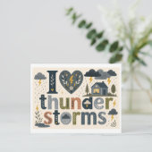"Ich [Herz] Gewitter" Postkarte (Stehend Vorderseite)