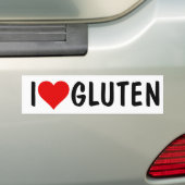 ICH HERZ GLUTEN AUTOAUFKLEBER (Auf Auto)