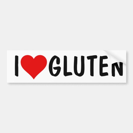 ICH HERZ GLUTEN AUTOAUFKLEBER (Vorne)