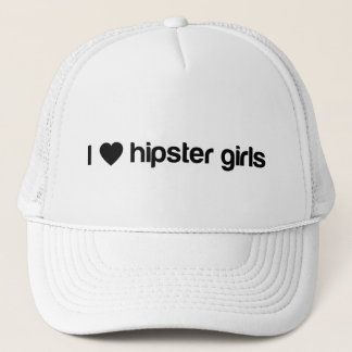 Ich (herz) Hipster Mädchen Truckerkappe
