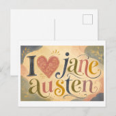"Ich [Herz] Jane Austen" Postkarte (Vorne/Hinten)