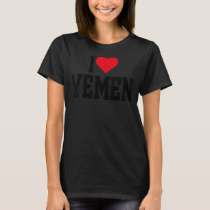 Ich Herz Jemen mit rotem Herzen I Liebe Jemen T-Shirt