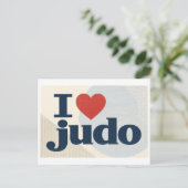 "Ich [Herz] Judo" Postkarte (Stehend Vorderseite)