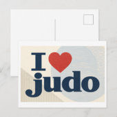 "Ich [Herz] Judo" Postkarte (Vorne/Hinten)