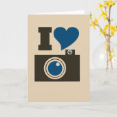 Ich Herz-Kamera Karte (Gelbe Blume)