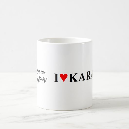 "Ich Herz-Karaoke-" Kaffee-Tasse Kaffeetasse (Mittel)