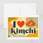"Ich [Herz] Kimchi" Postkarte (Vorne/Hinten)