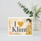 "Ich [Herz] Klimt" Postkarte (Stehend Vorderseite)