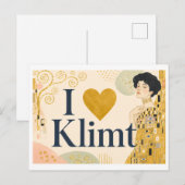 "Ich [Herz] Klimt" Postkarte (Vorne/Hinten)