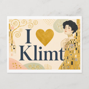 "Ich [Herz] Klimt" Postkarte