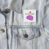 "Ich [Herz] Knopf meines Neurologen" Button (Beispiel)