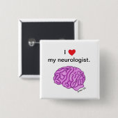 "Ich [Herz] Knopf meines Neurologen" Button (Vorne & Hinten)