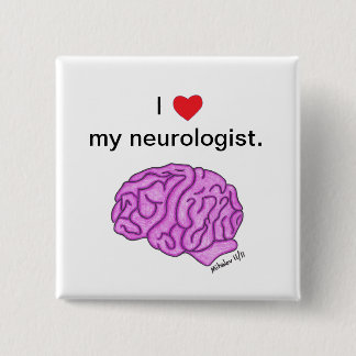 "Ich [Herz] Knopf meines Neurologen" Button