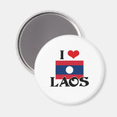 ICH HERZ LAOS MAGNET (Vorderseite/Rückseite)