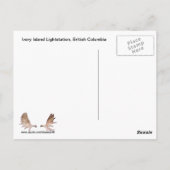 Ich herz (Liebe) Alaska auf der Birkenhalde Postkarte (Rückseite)