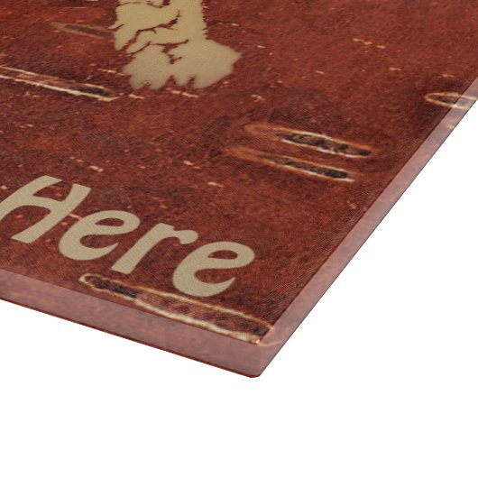 Ich herz (Liebe) Alaska auf der Birkenhalde Schneidebrett (Ecke)