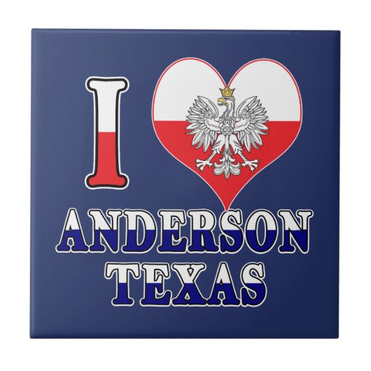 Ich Herz Liebe Anderson Texas Fliese (Vorderseite)
