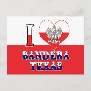 Ich Herz Liebe Bandera Texas Postkarte