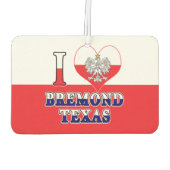 Ich Herz Liebe Bremond Texas Autolufterfrischer (Rückseite)