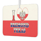 Ich Herz Liebe Bremond Texas Autolufterfrischer (Links)