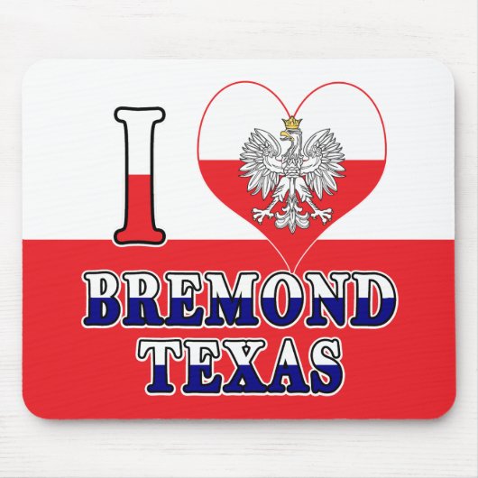 Ich Herz Liebe Bremond Texas Mousepad (Vorne)