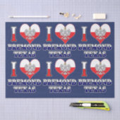 Ich Herz Liebe Bremond Texas Seidenpapier (Handwerk)