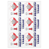 Ich Herz Liebe Bremond Texas Tischdecke (Vorderseite)