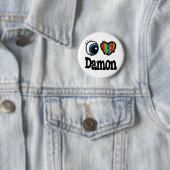 Ich Herz (Liebe) Damon Button (Beispiel)
