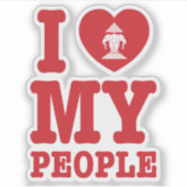 Ich Herz (Liebe) Erawan My Lao People Aufkleber (Vorderseite)