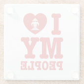 Ich Herz (Liebe) Erawan My Lao People Glasuntersetzer (Rückseite)