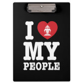 Ich Herz (Liebe) Erawan My Lao People Klemmbrett (Vorderseite)