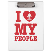 Ich Herz (Liebe) Erawan My Lao People Klemmbrett (Vorderseite)